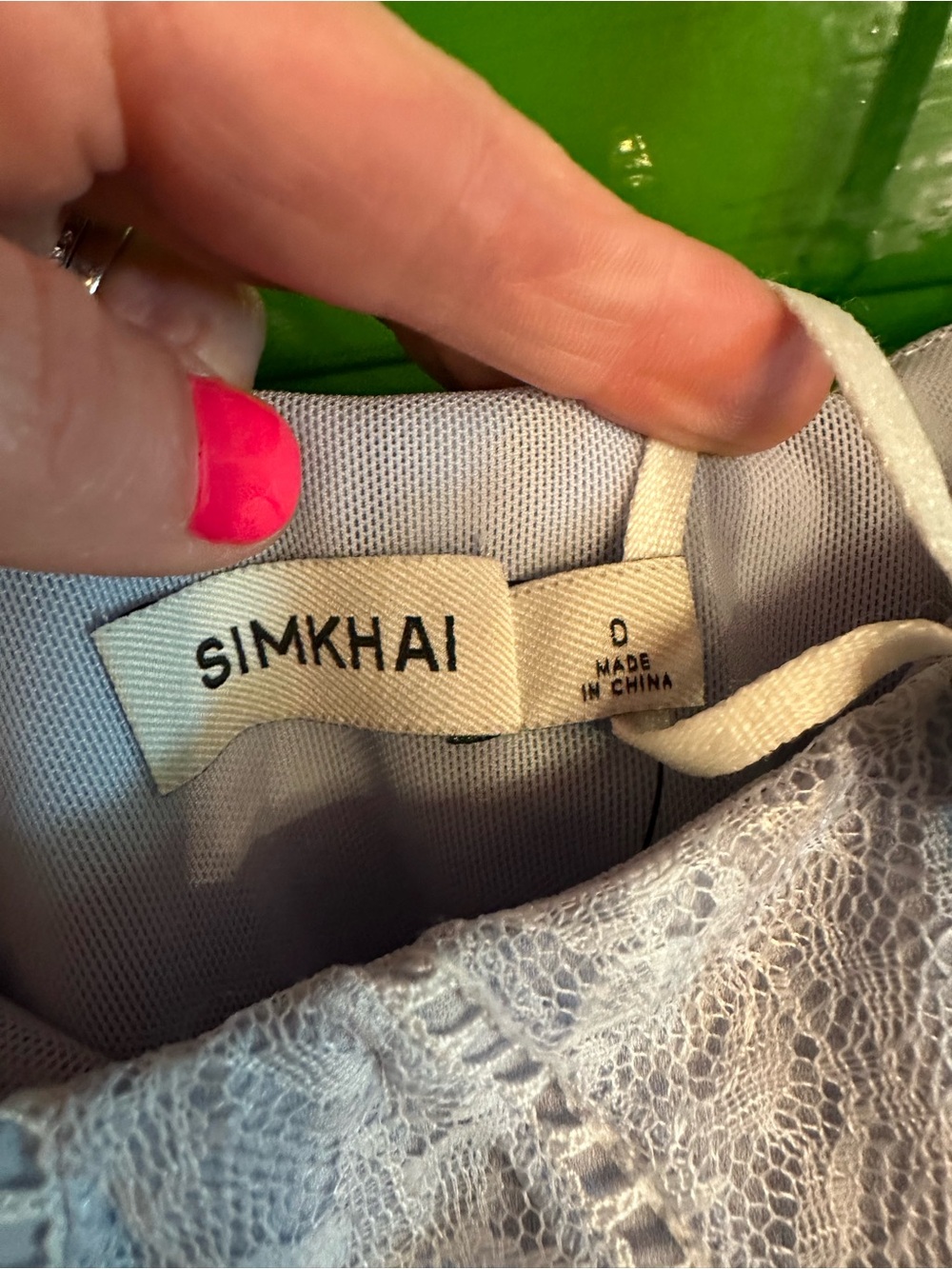 Simkai Gertrude Pleated Chiffon and Lace Gown - Picture 8 of 10